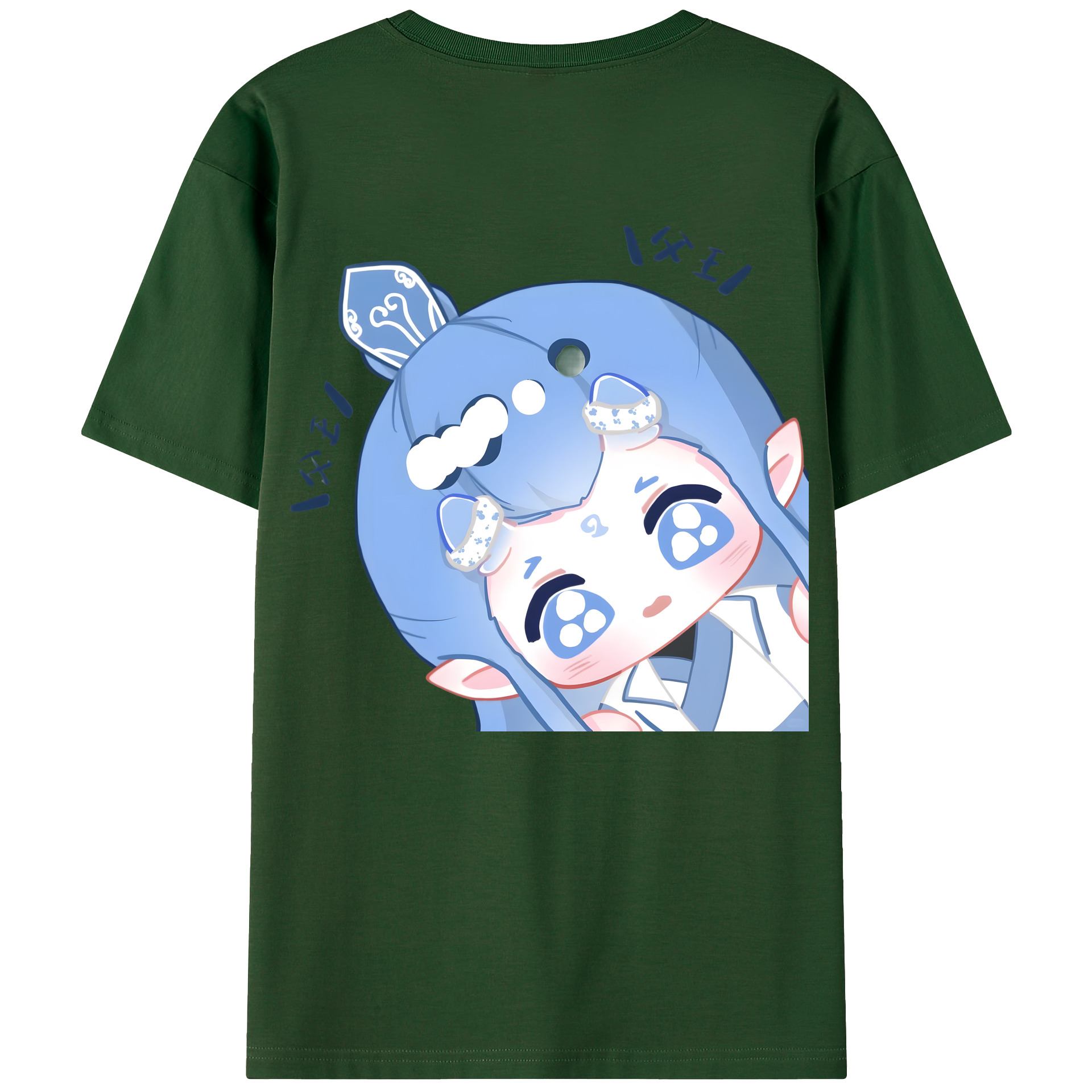 （画像用） Ne Zha 2 ナタ 魔童の大暴れ 綿100％半袖Tシャツ（背面プリント）
